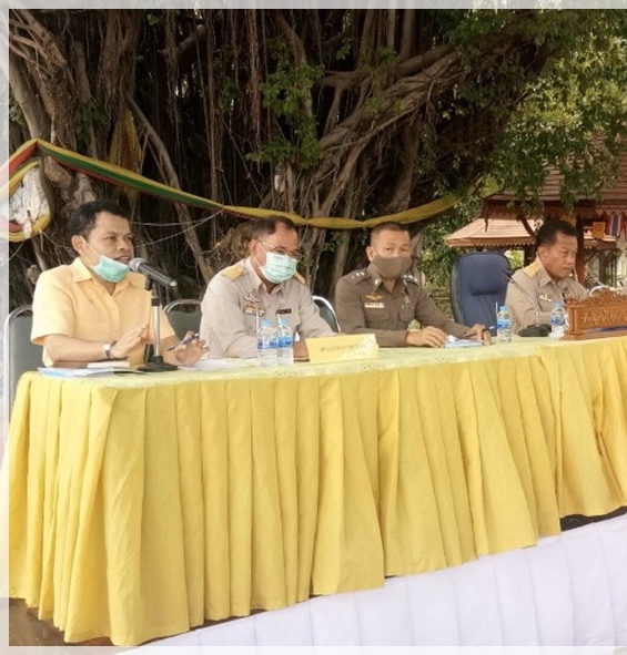 ﻿สำนักงานบังคับคดีจังหวัดสุโขทัย บรรยายให้ความรู้เกี่ยวกับบทบาท ภารกิจของกรมบังคับคดี ในการประชุมกำนัน ผู้ใหญ่บ้าน ประจำเดือนกรกฎาคม 2563